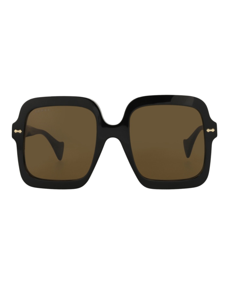 Gucci Square-Frame Acetate Sunglasses Black/Black/Brown (GG1241S-30013511-001)