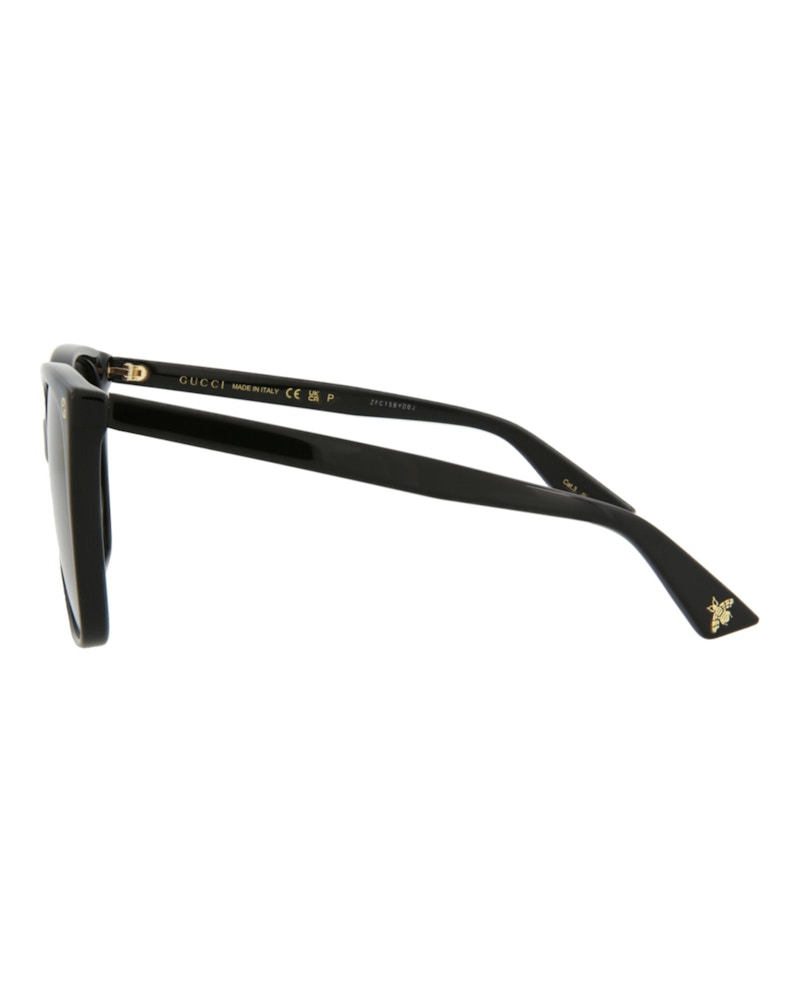 Gucci Square-Frame Acetate Sunglasses Black Black Grey (GG0022S-30000969-007)