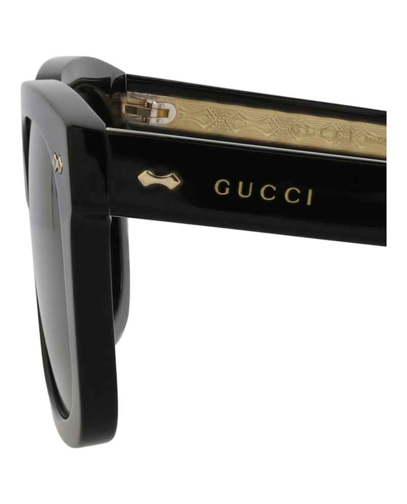 Gucci Square-Frame Acetate Sunglasses Black Black Grey (GG0912S-30010538-001)