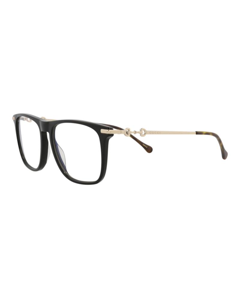 Gucci Square-Frame Acetate Sunglasses Black/Gold/Transparent (GG0915S-30010415-005)