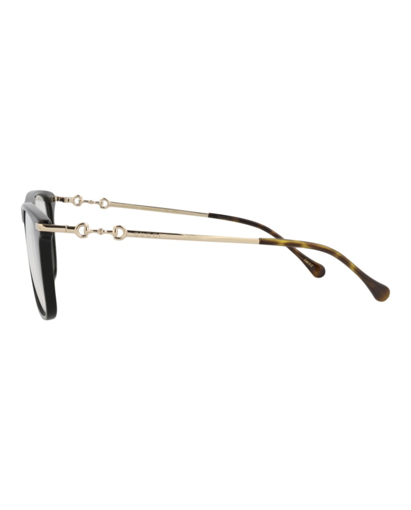 Gucci Square-Frame Acetate Sunglasses Black/Gold/Transparent (GG0915S-30010415-005)