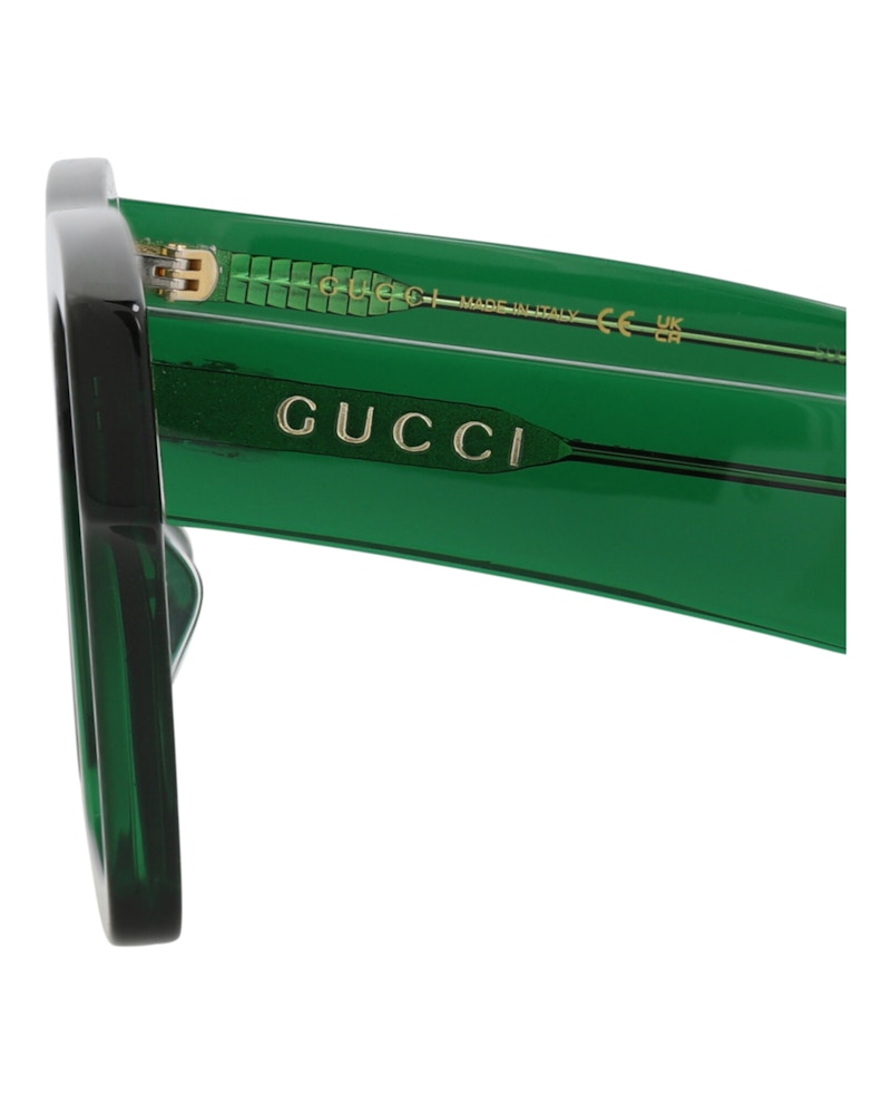 Gucci Square-Frame Acetate Sunglasses Green/Green/Grey (GG0962S-30011191-010)
