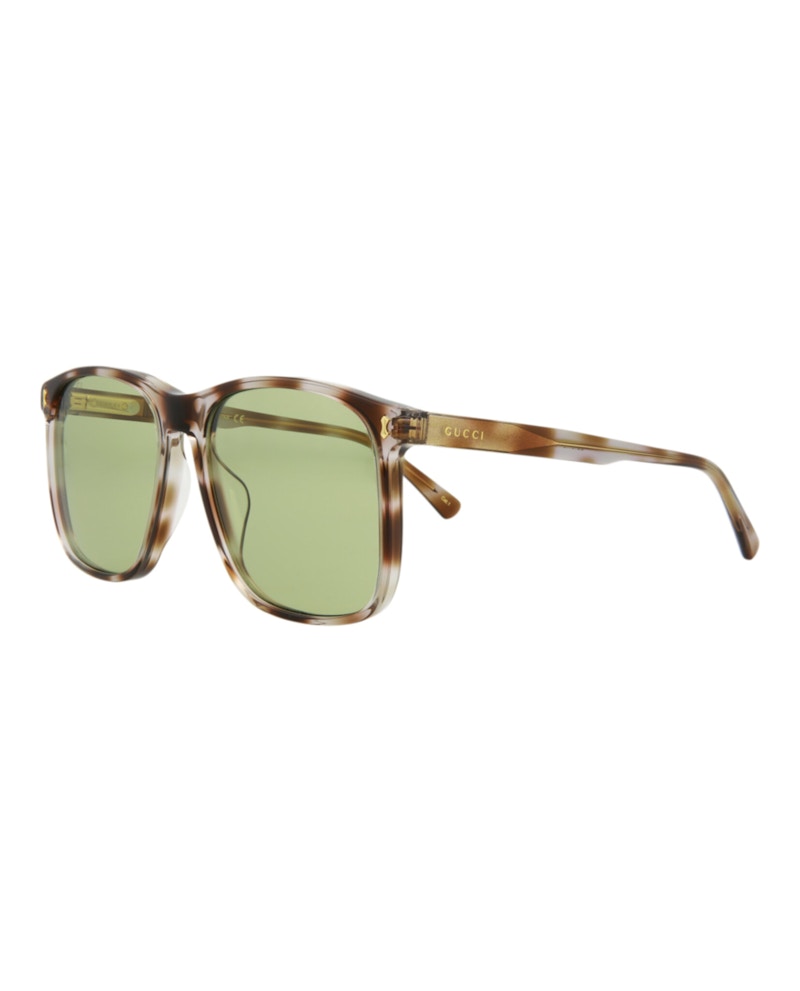 Gucci Square-Frame Acetate Sunglasses Havana Havana Green (GG1041S-30011605-004)