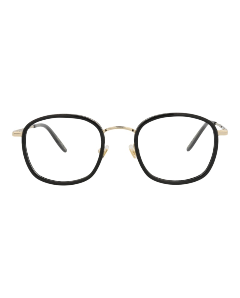 Gucci Square-Frame Injection Optical Frames Black Gold Transparent (GG0678OA-30008625-001)