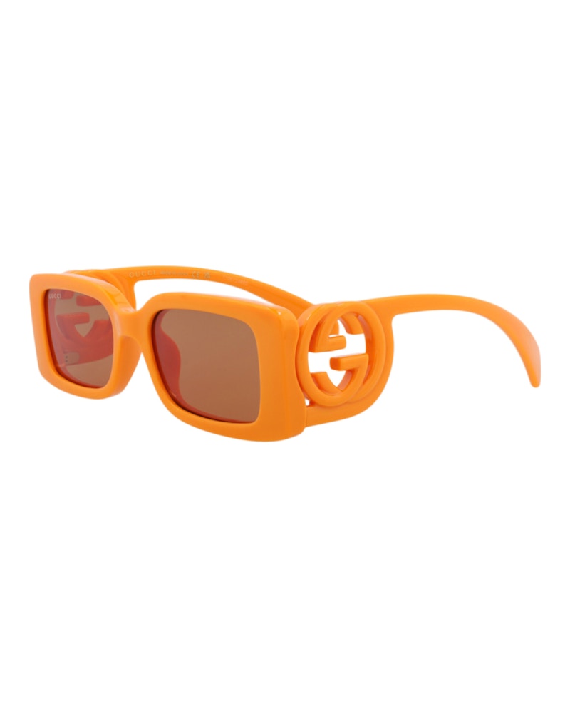 Gucci Square-Frame Injection Sunglasses Orange Orange Brown (GG1325S-30013843-008)
