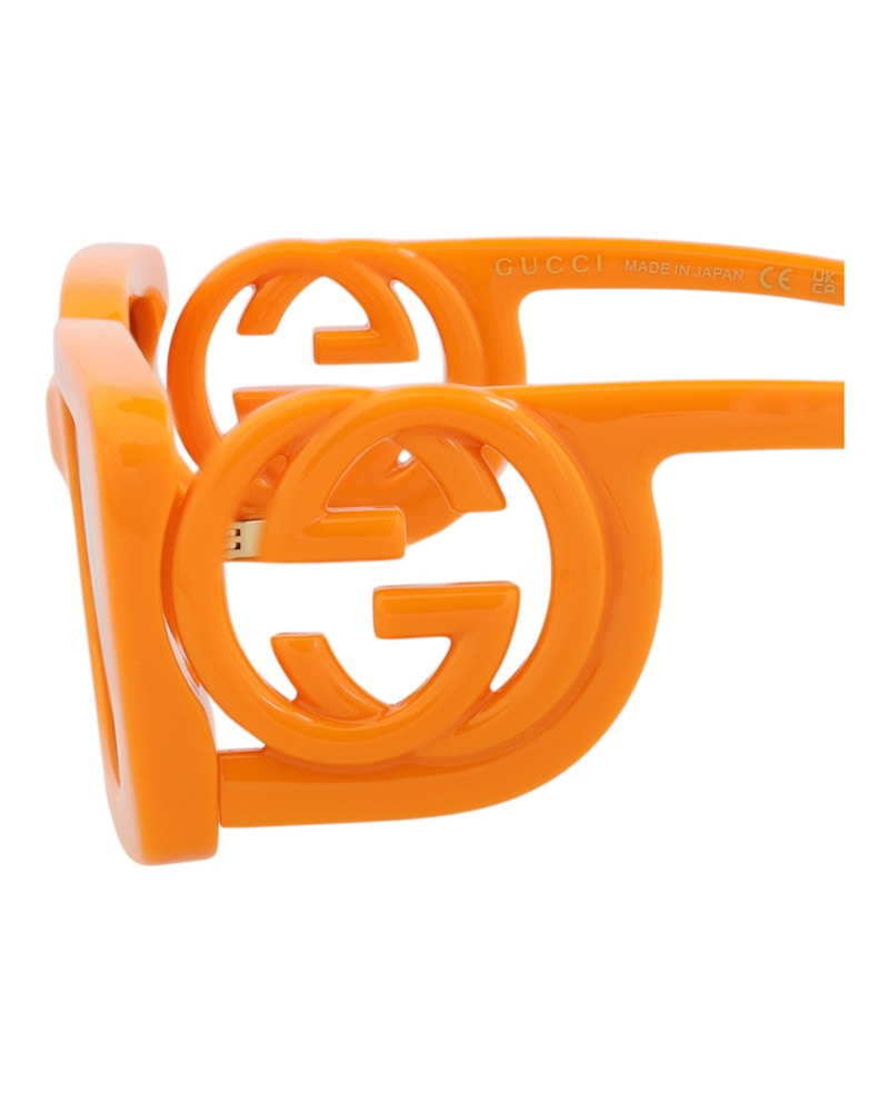 Gucci Square-Frame Injection Sunglasses Orange Orange Brown (GG1325S-30013843-008)