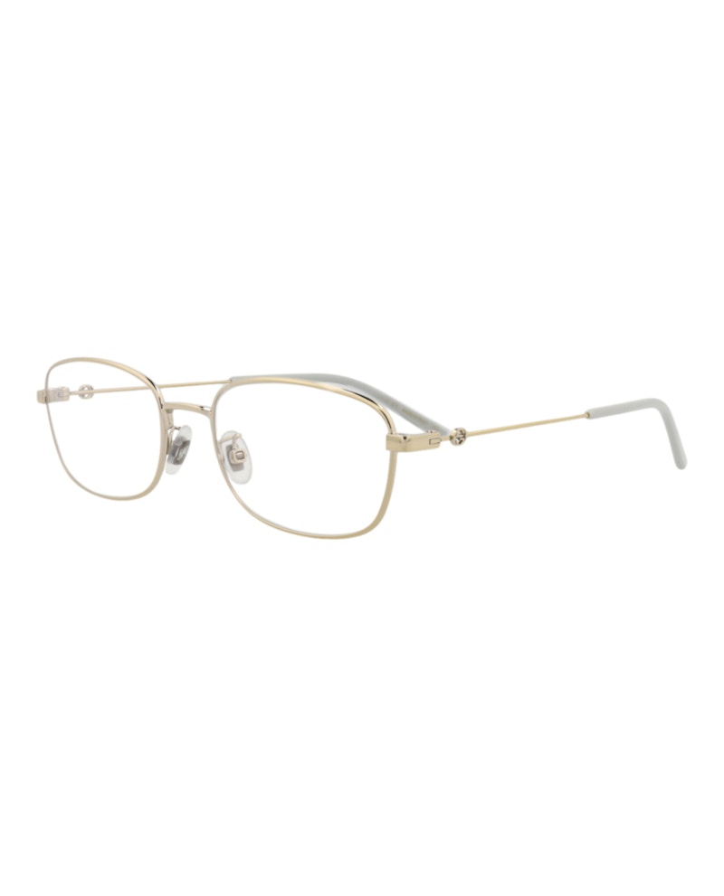 Gucci Square-Frame Metal Optical Frames Gold Gold Transparent (GG0444O-30006428-005)