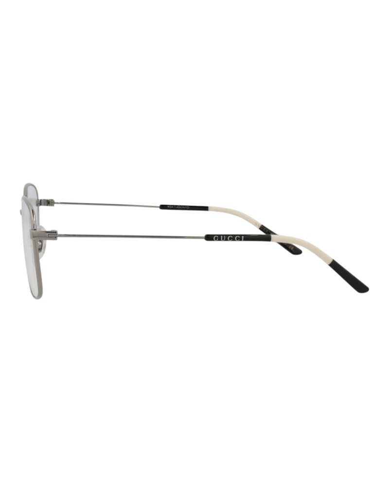 Gucci Square-Frame Metal Optical Frames Ruthenium Ruthenium Transparent (GG0685OA-30008578-002)