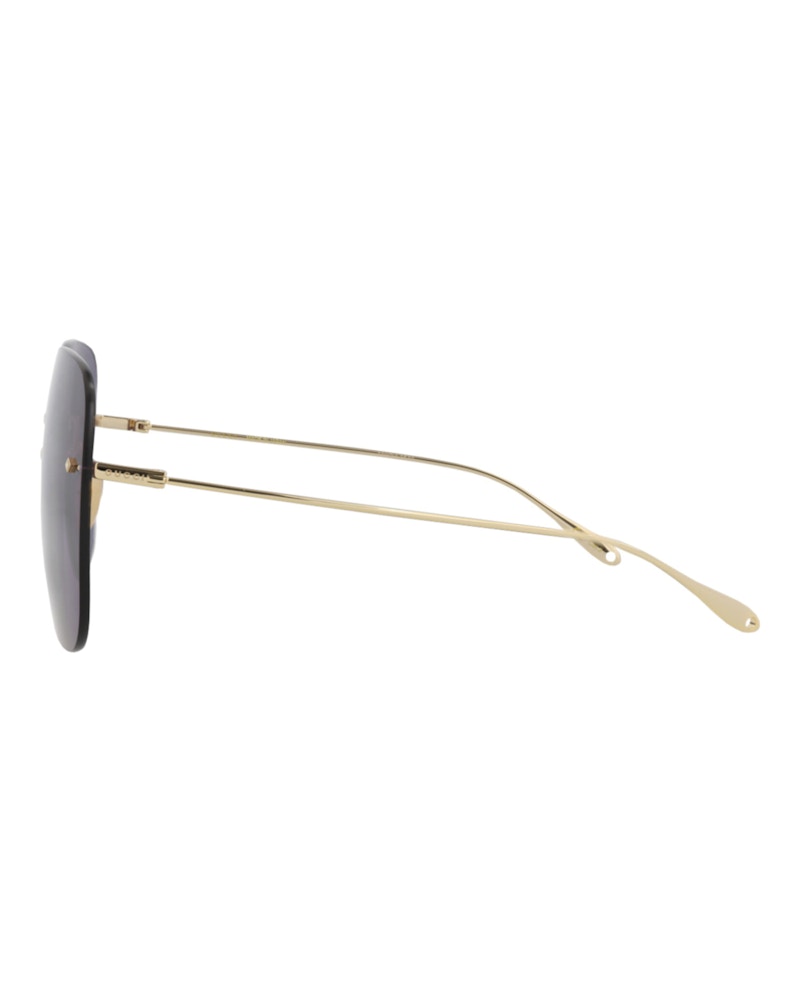 Gucci Square-Frame Metal Sunglasses Gold Gold Blue (GG1148S-30012727-005)