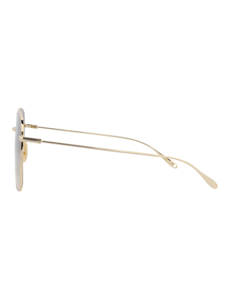 Gucci Square-Frame Metal Sunglasses Gold Gold Brown (GG1031S-30011783-003)