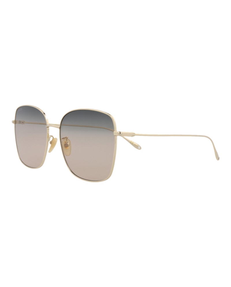 Gucci Square-Frame Metal Sunglasses Gold/Gold/Pink (GG1030SK-30011827-005)