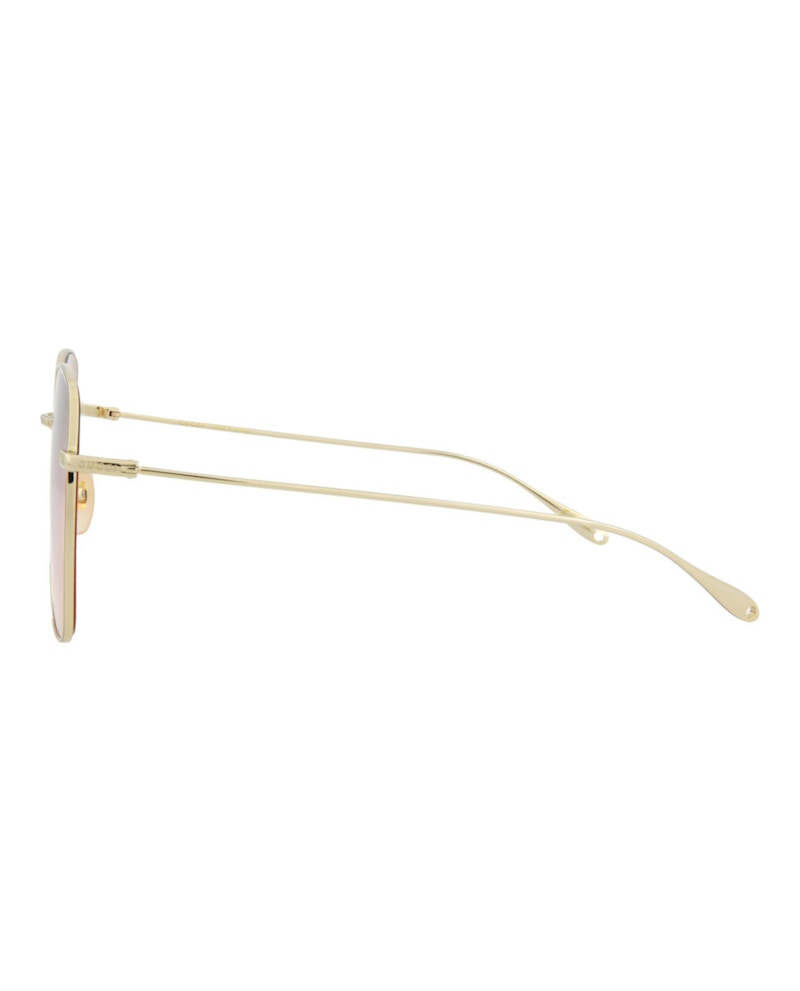Gucci Square-Frame Metal Sunglasses Gold/Gold/Pink (GG1031S-30011783-005)