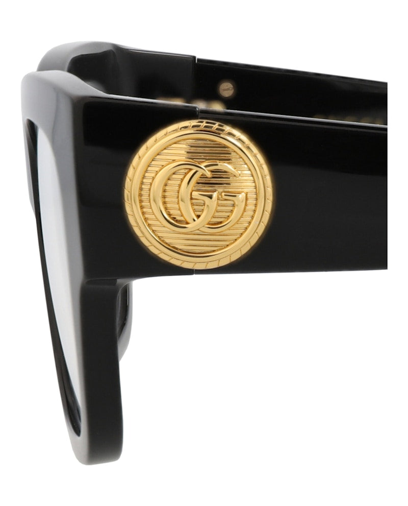 Gucci Square-Frame Recycled Acetate Optical Frames Black Black Transparent (GG1410O-30014418-001)