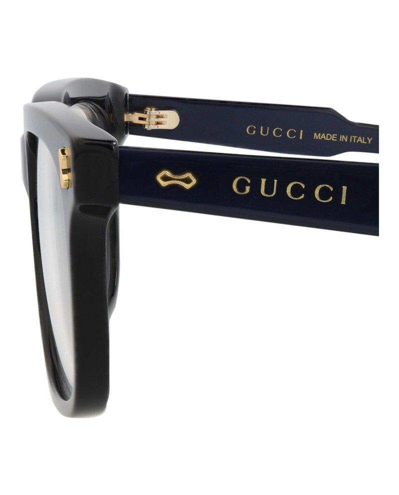 Gucci Square-Frame Recycled Acetate Optical Frames Blue Blue Transparent (GG1265O-30013849-005)