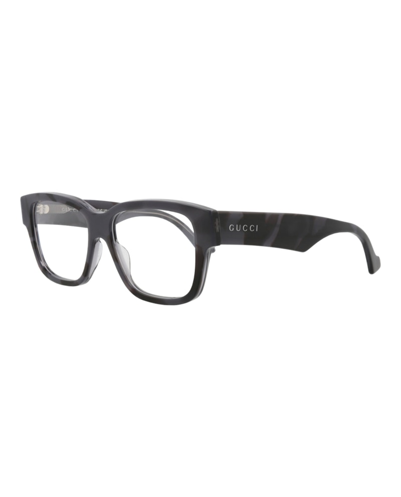 Gucci Square-Frame Recycled Acetate Optical Frames Grey Grey Transparent (GG1428O-30014479-009)