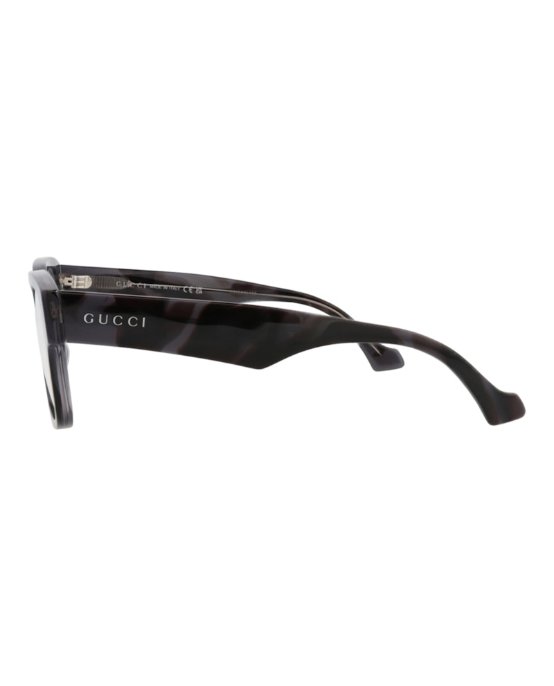 Gucci Square-Frame Recycled Acetate Optical Frames Grey Grey Transparent (GG1428O-30014479-009)
