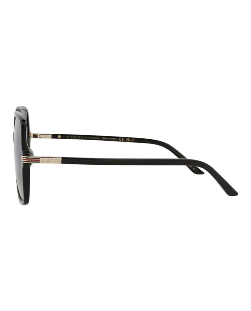 Gucci Square-Frame Recycled Acetate Sunglasses Black/Black/Grey (GG1448SA-30014448-005)