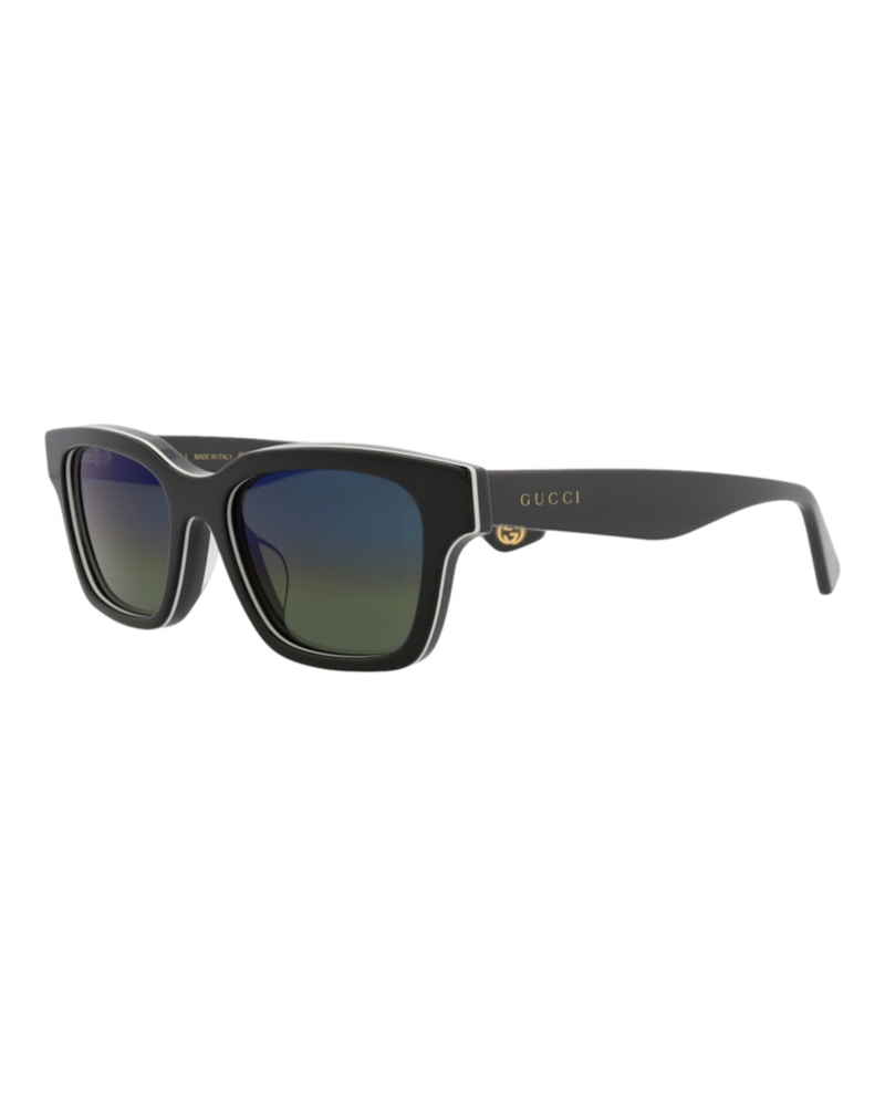 Gucci Square-Frame Recycled Acetate Sunglasses Black Grey Blue (GG1641SA-30015104-003)