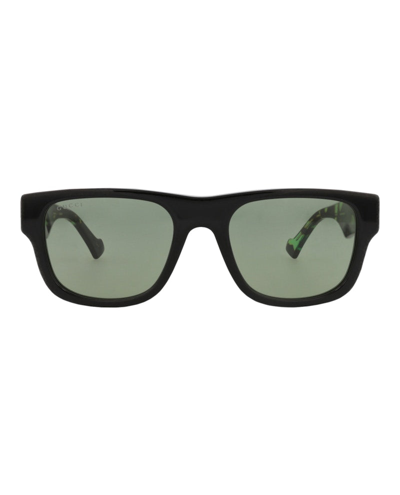 Gucci Square-Frame Recycled Acetate Sunglasses Black Havana Green (GG1427S-30014475-005)