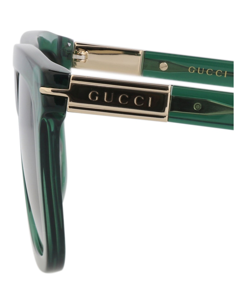 Gucci Square-Frame Recycled Acetate Sunglasses Green Green Grey (GG1502S-30014783-003)