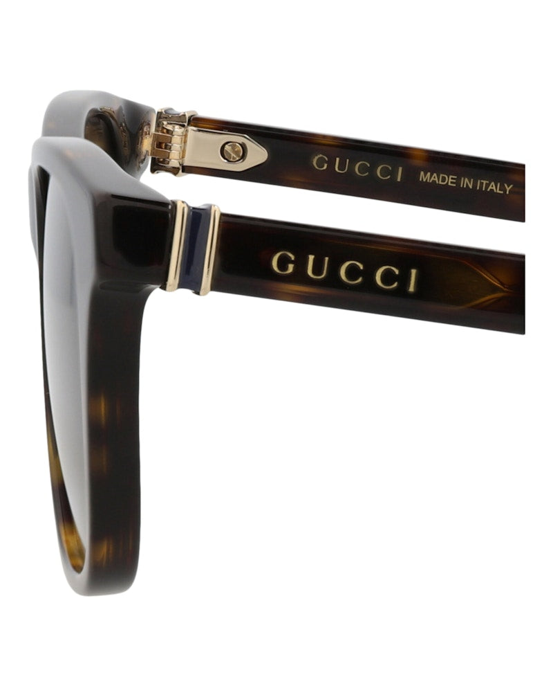 Gucci Square-Frame Recycled Acetate Sunglasses Havana Havana Brown (GG1671S-30015460-006)