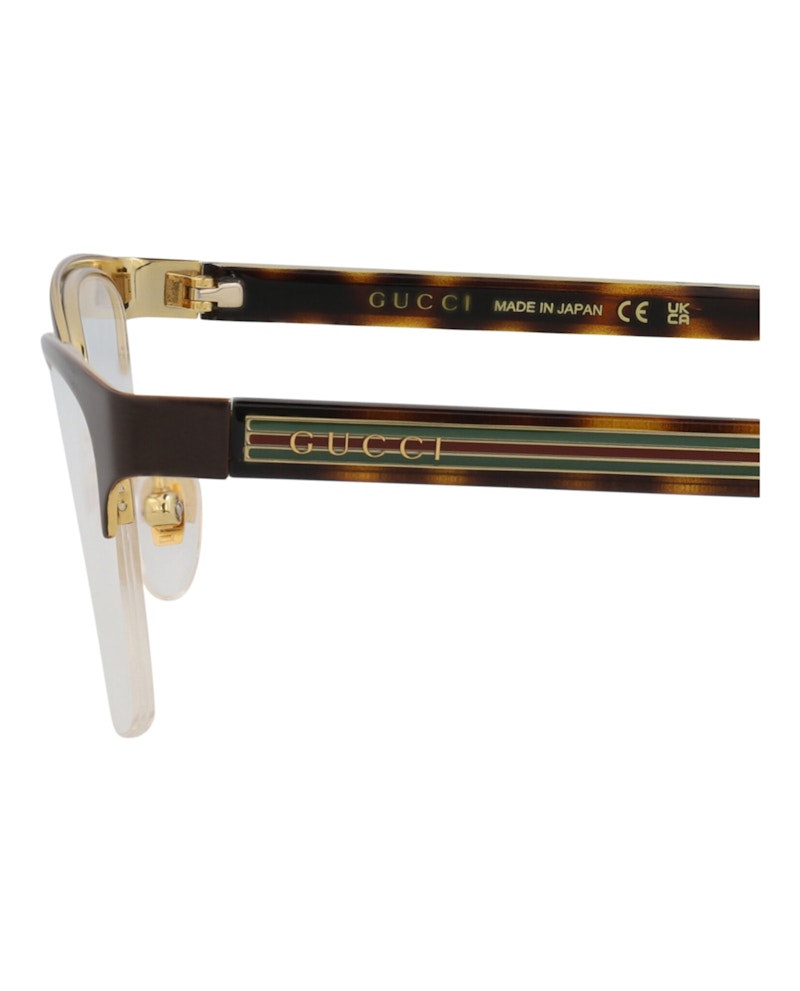 Gucci Square-Frame Titanium Optical Frames Gold Crystal (GG0387OJ-30006069-002)