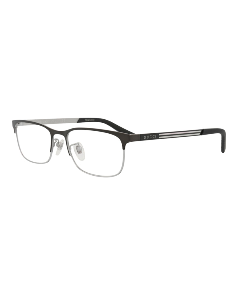 Gucci Square-Frame Titanium Optical Frames Ruthenium Black Transparent (GG0700OJ-30008639-003)