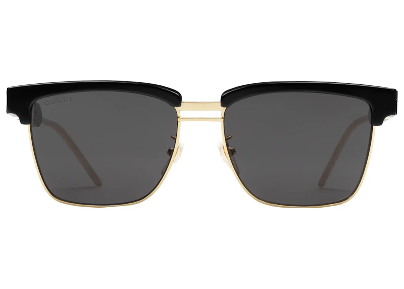 Gucci Square Metal And Acetate Sunglasses Black (596071 J0770 1011)