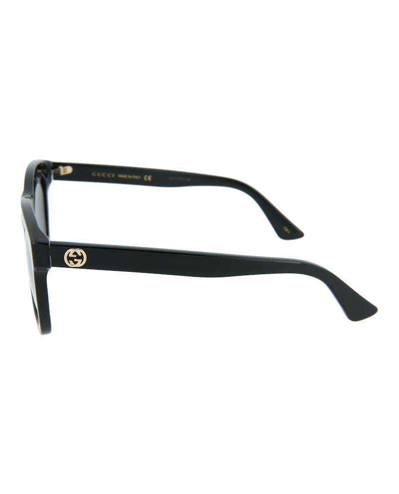 Gucci Square Rectangle Sunglasses Black/Black/Grey (GG0326S-30002857-001)