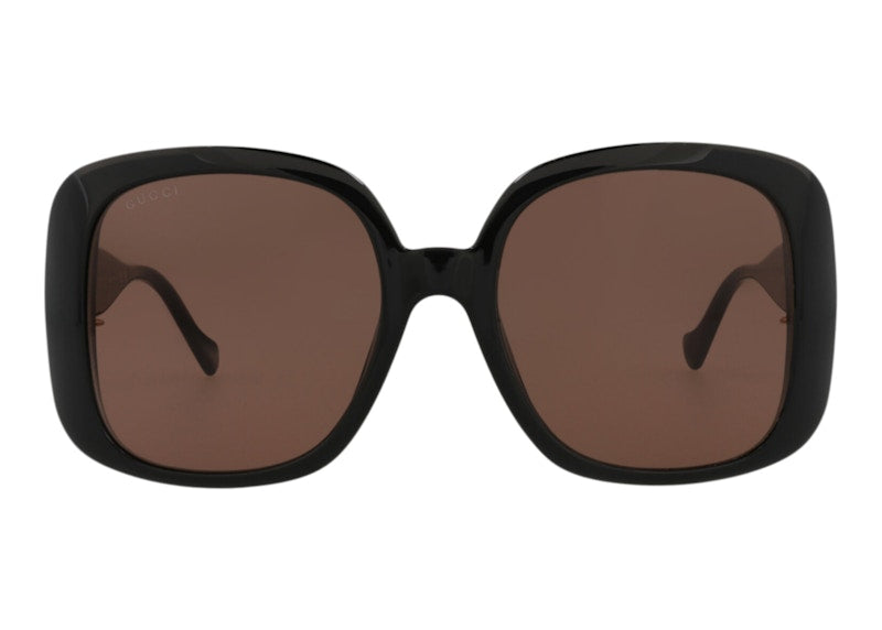 Gucci Square Rectangle Sunglasses Black/Brown (GG1029SA-30011778-005)