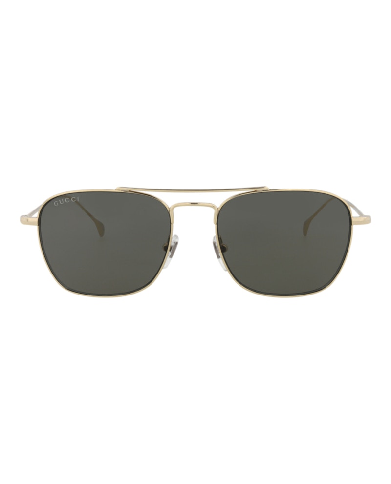 Gucci Square Rectangle Sunglasses Gold/Gold/Grey (GG1183S-30013463-001)