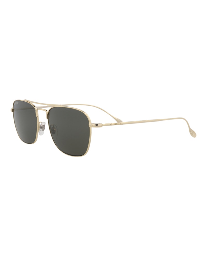 Gucci Square Rectangle Sunglasses Gold/Gold/Grey (GG1183S-30013463-001)