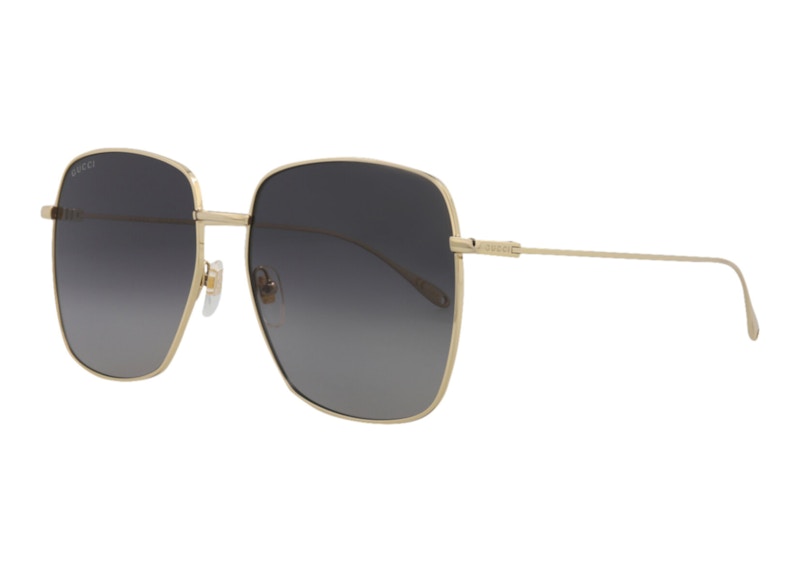 Gucci Square Rectangle Sunglasses Gold/Grey (GG1031S-30011783-001)