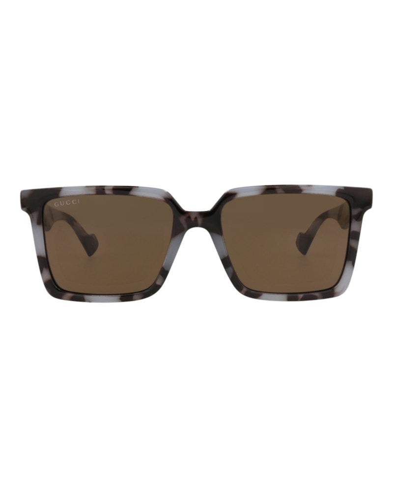 Gucci Square Rectangle Sunglasses Grey Grey Brown (GG1540S-30014817-005)