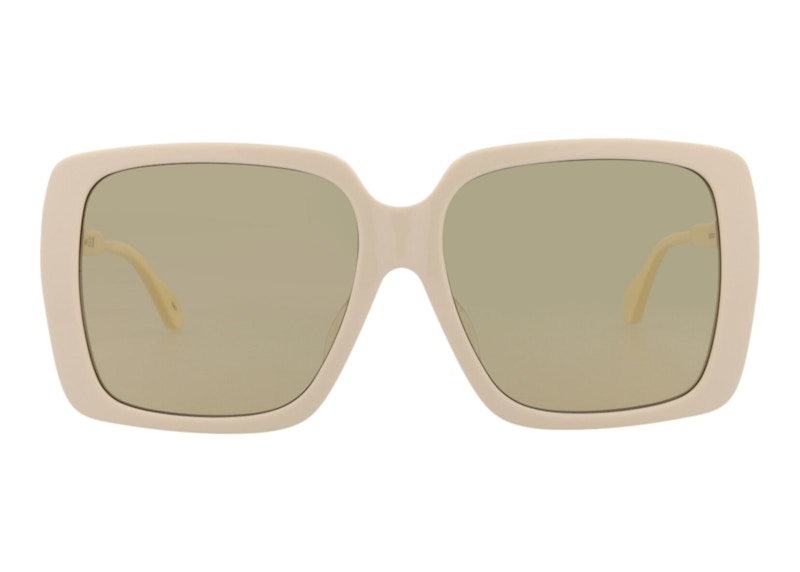 Gucci Square Rectangle Sunglasses Ivory/Brown (GG0567SAN-30013230-006)