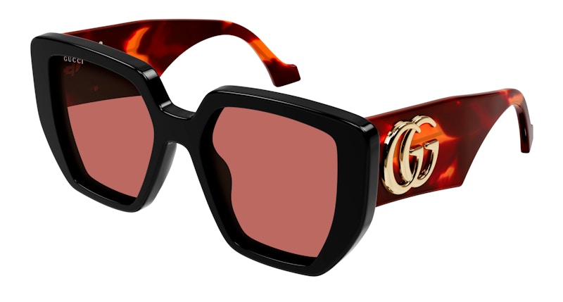 Gucci Square Sunglasses Black/Brown (GG0956S-009-FR)
