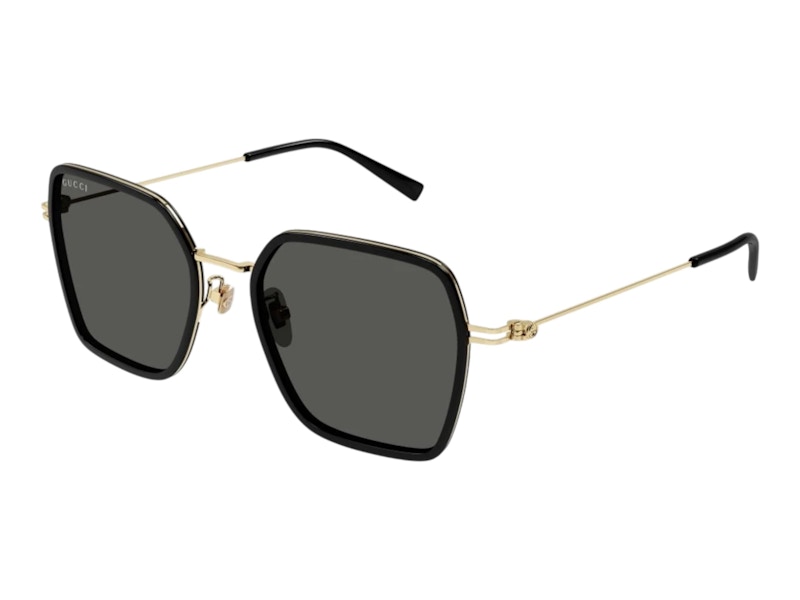 Gucci Square Sunglasses Black Gold Grey (GG1850SA-001)