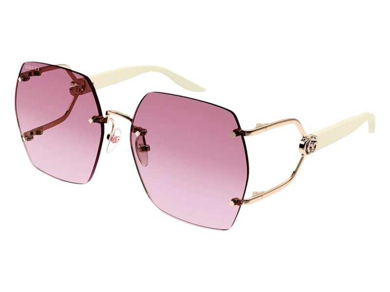 Gucci Square Sunglasses Gold Ivory Violet (GG1562S-004-FR)