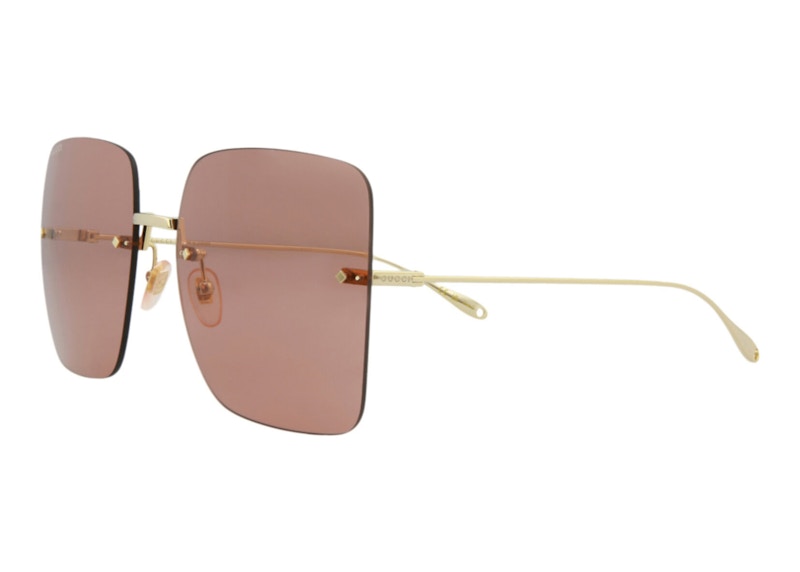 Gucci Square Sunglasses Gold/Red (GG1147S-30012721-005)