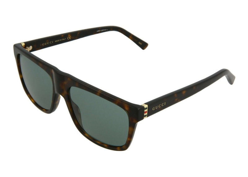 Gucci Square Sunglasses Havana Gold/Green (GG0450S-30006475-002)