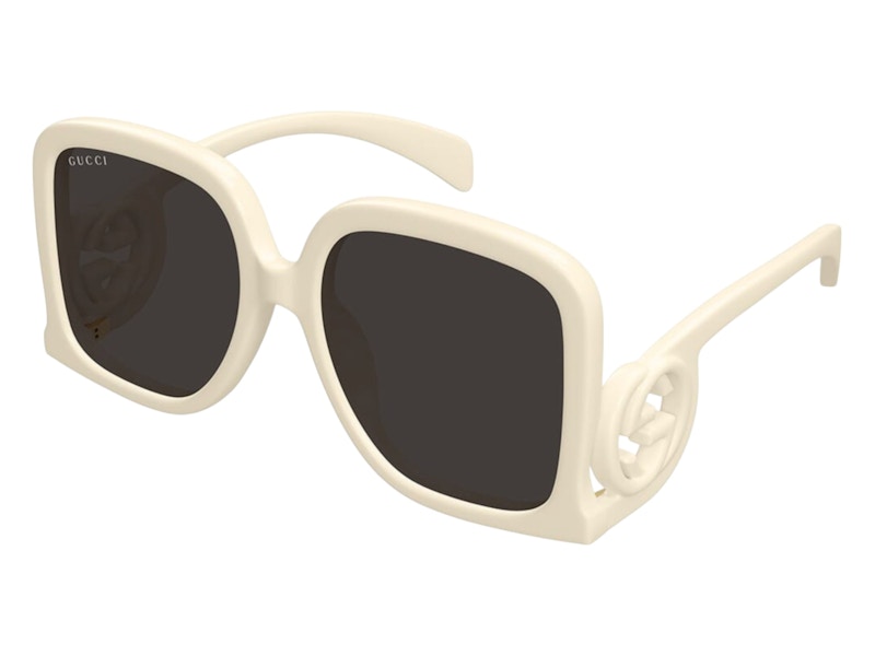 Gucci Square Sunglasses Ivory White Grey (GG1326S-009-58)
