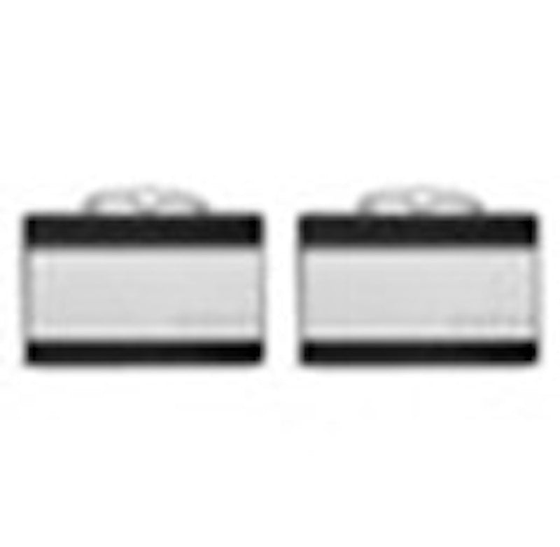Gucci Sterling Silver And Leather Cufflinks Silver