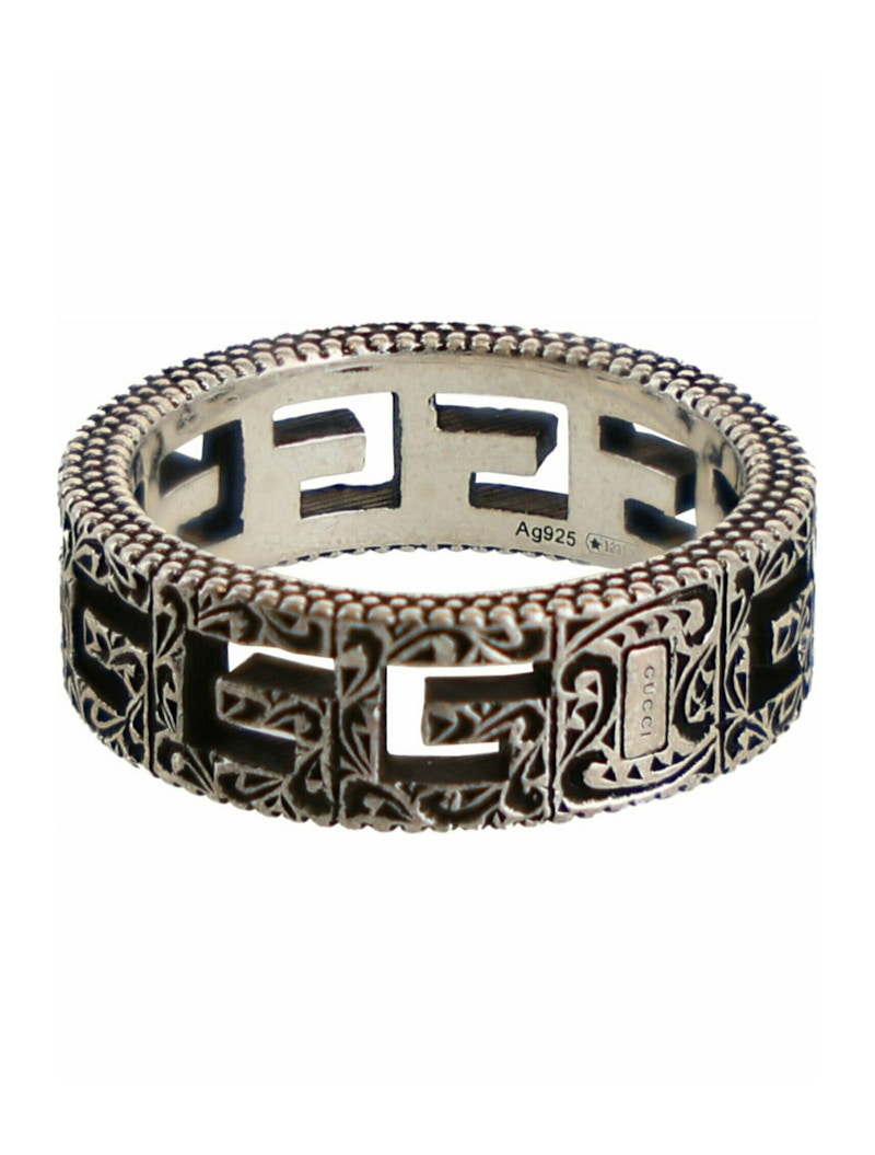 Gucci Sterling Silver G Cube Ring Silver