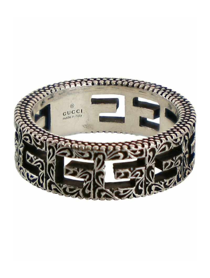 Gucci Sterling Silver G Cube Ring Silver