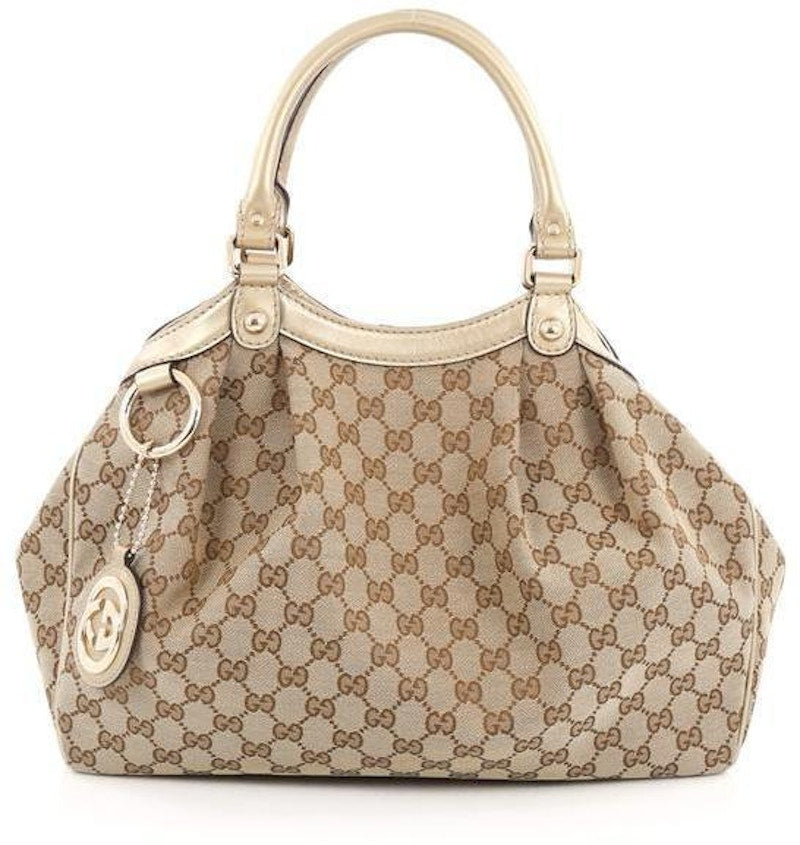Gucci Sukey Tote GG Medium Brown/Gold