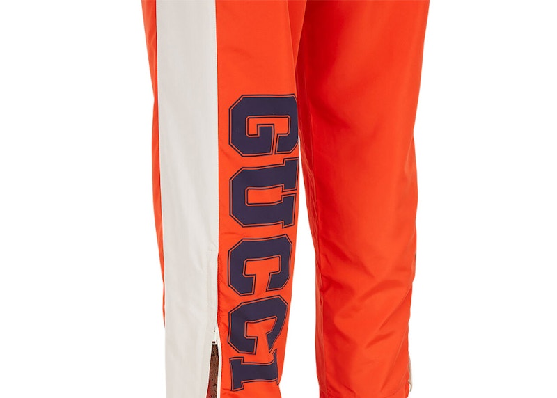 Gucci Tape Detail Track Pants Orange