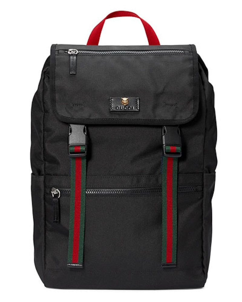 Gucci Technical Backpack Web Black