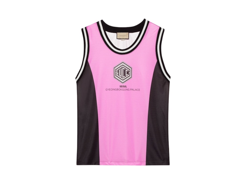 Gucci Technical Jersey Tank Top Pink
