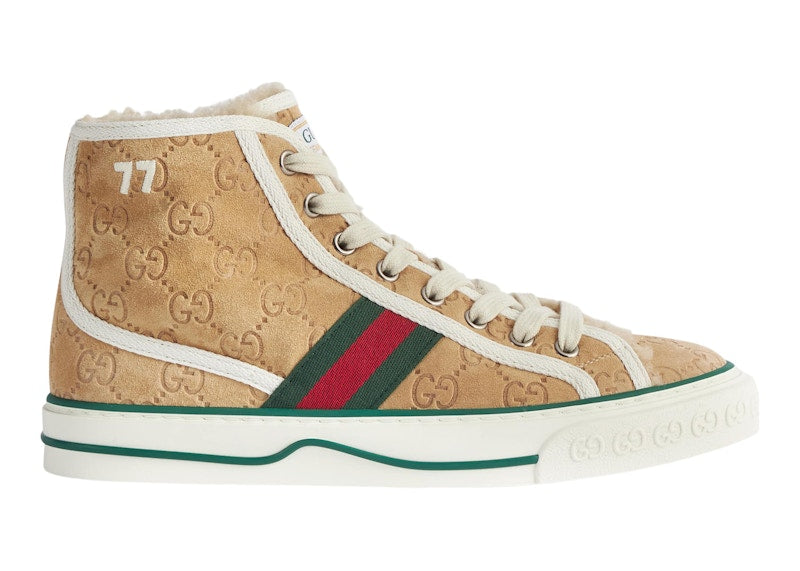 Gucci Tennis 1977 High GG Brown Suede (Women's)