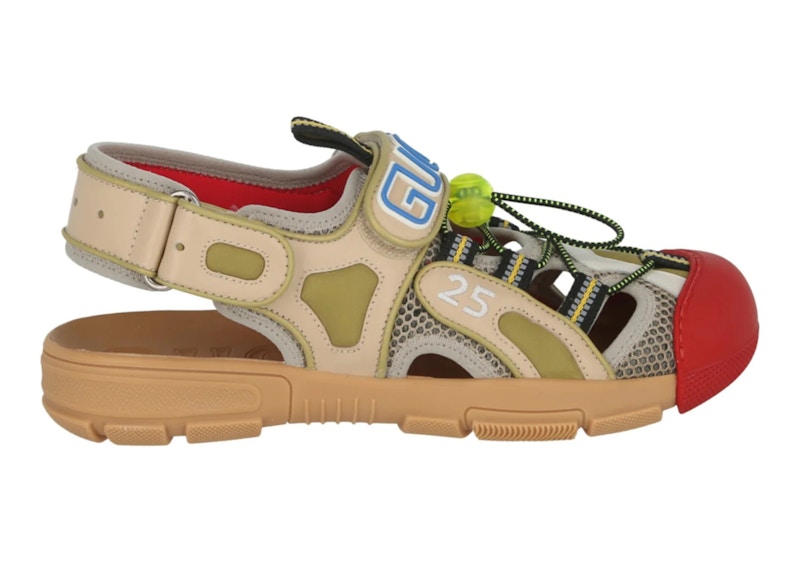 Gucci Tinsel Sports Sandal Black Gold Red